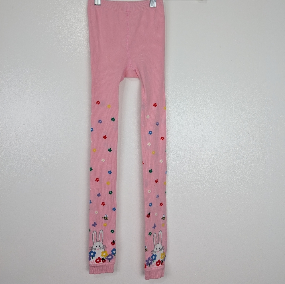 Hanna Andersson Pink Bunny Easter Tights 8-10
